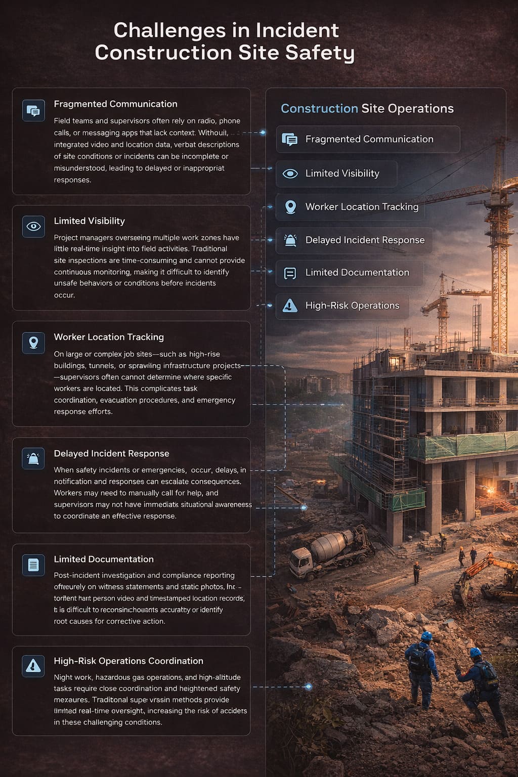 Construction site operations overview