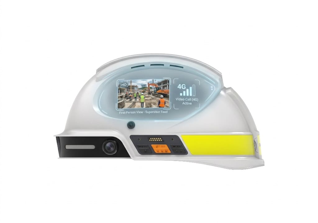 4G video call with first-person view for real-time supervision — G808 smart safety helmet