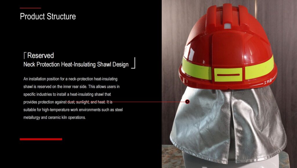 Reserved interface for optional neck protection heat-insulating shawl — G808 smart safety helmet