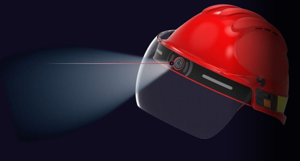 Protective visor and face shield mounting structure — G808 smart safety helmet