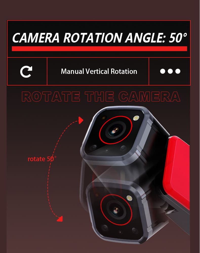 Adjustable camera rotation angle for better first-person viewpoint alignment — G901 helmet-mounted recorder (retrofit)