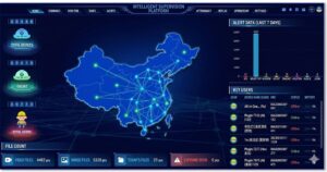 Platform dashboard showing alerts analytics and overview of device and user status